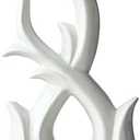 Brillantreal White Abstract Art Resin Tree Branch Statue - 12 Inch Modern Decorative Sculpture for Living Room, Dining Table, Bookshelf & Office Decor