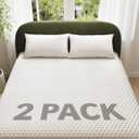 OhGeni 100% Waterproof Twin-2 Pack Mattress Protector, Fitted Sheet with Stretchable Pockets, Deep Sleep Noiseless Soft. Breathable Cooling Hypoallergenic Material, Bed Cover for Mattress