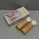 Rae Dunn Salt and Pepper Grinder Set of 2 - Bamboo Sea Salt Pepper Grinder - Classy Salt and Pepper Shakers - Pepper Mill & Salt Mill, Cream