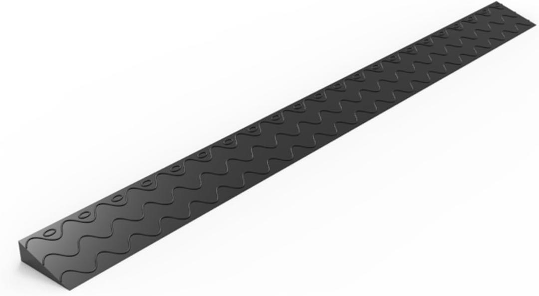 Henka 1" Rise Threshold Ramps for Doorways, Wheelchair Ramp for Home Steps, Door Threshold Ramp with Anti-Slip Surface (Color: Black, Size: 39x3.14x1in)