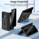 VEGO for Galaxy Z Fold 5 Case, with Privacy Screen Protector, Built-in Slide Camera Cover & 360° Magnetic Kickstand Drop Protection Case for Samsung Galaxy Z Fold 5 5G 2023-Black