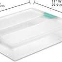 Sterilite  Clip Box, Stackable Clear Plastic Bin with Latching Lid, Large - Writing, Arts or Craft Supplies Storage Containers for Home, Office, Classroom and Workshop Organization