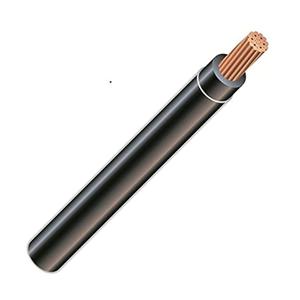 2 AWG 19-Stranded THHN Black Copper Building Wire (100ft cut)