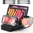 MSTJRY 90W 6-Port USB C Fast Charging Station for Multiple Devices, Multi PD Charger Station for iPhone iPad Tablet Phone, Charging Dock Organizer with Adjustable Dividers for Home Office Classroom