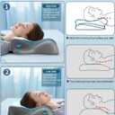 Cervical Neck Pillow for Pain Relief - Ergonomic Side Sleeper Pillow for Neck Support, Orthopedic Memory Foam Pillows for Sleeping, Contour Cervical Pillow Bed Pillow for Back Stomach Sleepers