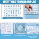 Portable Mahjong Set 160 Pieces of Thin Mahjong Tiles and Soft Carrying Case, Rule Cards for Beginners Nice for Travel, Family Gatherings Nights(Vintage), 8.7 x 4.7 x 2.8 inches