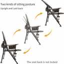 Camping Chairs for Adults with Adjustable Backrest & Lumbar Support | Oversized Camping Chair with High Back - Heavy Duty Folding Chair Support 400 lbs - Portable Lawn Chairs for Outdoor Sports
