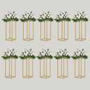 TEKXYZ Flower Stand for Wedding, 10 Pcs 23.6 Inch Tall, Metal Centerpiece Stand, Gold Centerpieces For Wedding, Event Party Props, Patio Decor