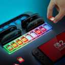 4 x SUPCASE for Nintendo Switch 2 Joy Con Controllers Charger, [9 Game Card Storage] [Ambient Lighting] All-in-one Organization Accessories for Switch 2, Heat Dissipation Slot for Dock with USB Cable