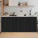 SK Studio Short Curtains for Kitchen, Privacy Cabinet Curtain Dust-Proof Window Shades Doorway Curtain for Closet Storage Room Black, 51.1" W x 27.6" H