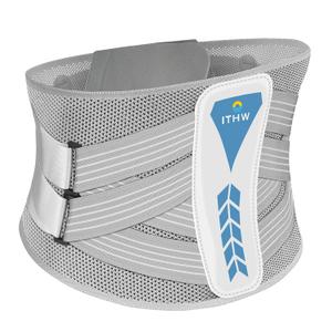Back Brace for Lower Back Pain Relief, Adjustable Lumbar Support Belt for Men & Women, Breathable 3D Knit, Non-Slip, Sciatica Herniated Disc Support, Work, Gym & Daily Use (Gray, X-Large)