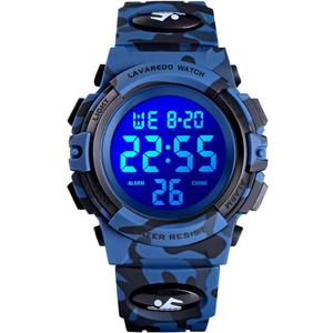Kids Watch,Boys Watch for 3-15 Year Old Boys,Digital Sport Outdoor Multifunctional Chronograph LED 50 M Waterproof Alarm Calendar Analog Watch for Children with Silicone Band,Kids Gift