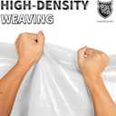 White Tarp 10x12 Feet, 10 Mil Thick Waterproof Poly Tarps Cover UV Resistant, Rip & Tear Proof with Metal Grommets Every 20 Inches
