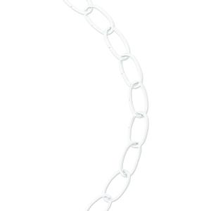 Koch No. 10 Diameter 10-Feet Decorative Chain, White, up to 45 Pound Weight Limit, Made for Securing Gates and Fences, A19311