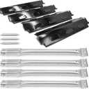 Grill Replacement Parts for Charbroil 463441514, 463441312, 463441513, 463440109, 461442114 Grill Models. Grill Heat Plate Tent Shields, Burner Tubes and Crossover Tubes Kit.