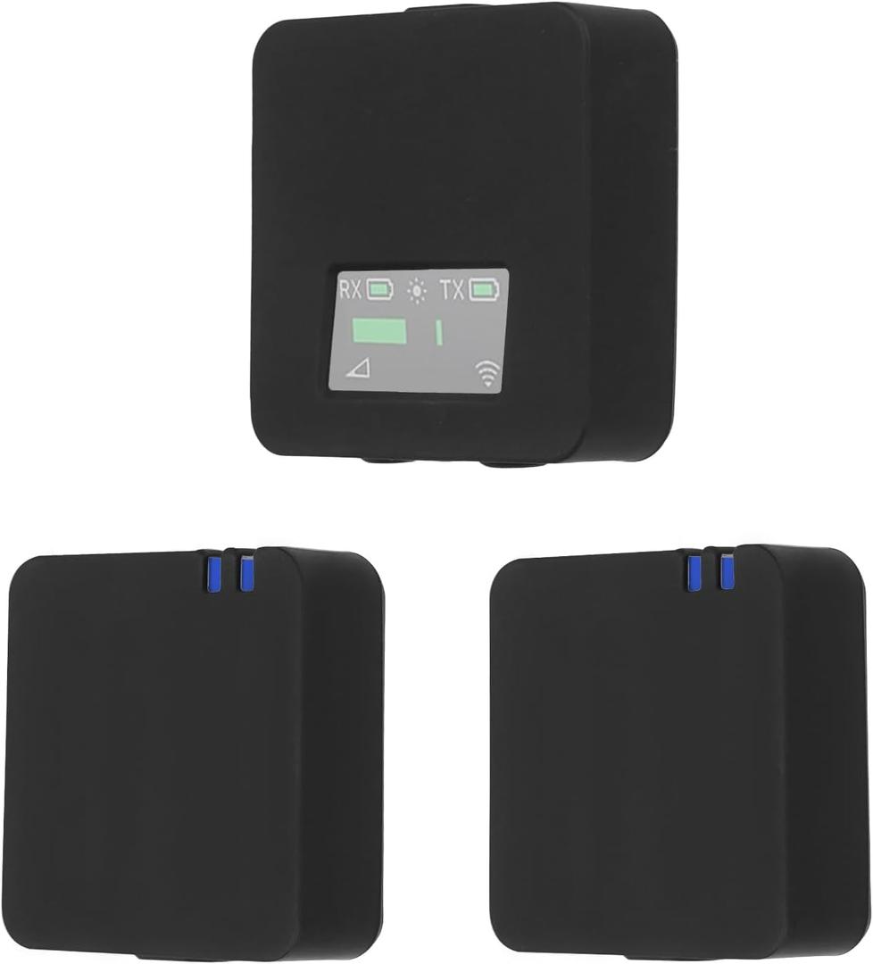 Geekria for Creators Microphone Case Cover Compatible with RODE Wireless Go, Wireless Go II Microphone Receiver and Transmitter, Mic Silicone Protective Case Skin (3 Pack/Black)