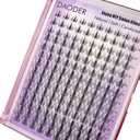 DAODER Spiky Lash Clusters Natural Fairy Anime Manga Lash Extension Wet-Look 8-18MM Invisible Clear Band Eyelash Extension Clusters D Curl 140pcs Reusable(8-18MM Spiky)