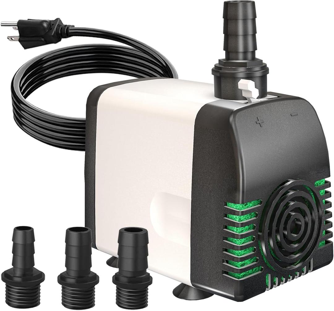 Submersible Water Pump - 880GPH 45W Pond Pumps Ultra-Quiet with Auto Shut-Off & Adjustable Flow Rate for Fountains, Hydroponics, Ponds, Aquariums, and More