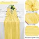 6Pack Light Yellow Cheesecloth Table Runner 35x120Inch Yellow Cheese Cloth Table Runner 10FT Boho Gauze Table Runners Rustic Sheer Table Runners for Wedding Bridal Baby Shower Party Decor