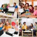 AZEN 12 Pack Trading Card Storage Box, Hold 11000+ Standard Trading Cards, Cardboard Storage Box with 20 Dividers and 12 Labels for Sports TCG Magic Mtg Card