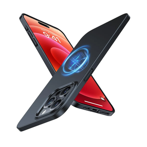 TORRAS Magnetic Slim-Fit for iPhone 15 Pro Max Case, Ultra-Thin 15 ProMax Phone Case Compatible with MagSafe, Lightweight Anti-Scratch Matte Hard iPhone 15 ProMax Case 6.7 inch OriginFit, Black