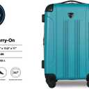 Travelers Club Chicago Hardside Expandable Spinner Luggage, Teal, 22" Carry-On