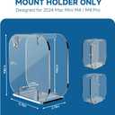 Acrylic Vertical Desktop Stand for Mac mini 2024, Upright Desk Holder Compatible with Mac mini M4 / M4 Pro, Space Saving, Heat Dissipation, Easy Access to Power Button (Clear)