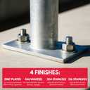 3/8" x 3" Zinc-Plated Wedge Anchors for Concrete and Cement | Heavy-Duty 3/8 Concrete Anchors (Box of 50)