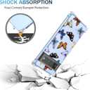 Case for Google 6 Pro Pixel 6 Pro,Floral Pattern Transparent Soft TPU Phone Case,Air Cushion Shockproof Bumper,Protective Phone Cover for Google Pixel 6 Pro,Color Butterfly