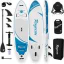 Inflatable Stand Up Paddle Board 11'×34" Extra Wide SUP, Ultra-Stable for Adults & Dog, 450lbs, Dual Chamber Pump, Fiberglass Paddle, Military Grade Dual Layer