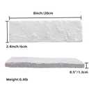 20 pcs White Faux Brick Veneers, 8''*2.4'' Thin Brick, Wall Tiles, 3D Wall Bricks for Indoor and Outdoor Wall Decoration, TV Background, (About Cover 3.5 sq.ft) (White-20pcs)