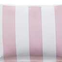 Large PVC Waterproof Striped Makeup Bag,Clear Coated Cosmetic Bags,Easy to Clean,Travel Organizer Zipper Pouch Beach Vacation Essentials for Women Girls(01Pink)