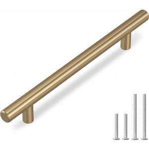 homdiy 50Pack 5in Cabinet Handles Champagne Bronze Kitchen Cabinet Pulls Drawer Pulls for Dresser Drawers
