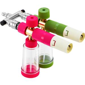 Foam Cannon Dual-Connector Accessory,Pressure Washer Double Tip Attachment for Foam Cannon,Car Wash Cleaning Foam Cannon with 1/4” Quick Connector,2 Small Foam Cannon