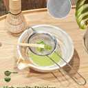 Matcha Whisk Set with Matcha Bowl, Matcha Whisk Holder Matcha Bamboo Whisks, Scoop, Sifter, Unique Gifts for Women Men Girl Friend Home Kitchen Decor Gifts for Tea Enthusiasts Christmas