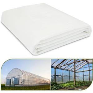 Greenhouse Plastic Sheeting, 8 x 25ft 6 mil Clear Greenhouse Film, UV Resistant Thickened Plastic Sheeting Heavy Duty, Polyethylene Green House Plastic Cover(8 x 25ft)