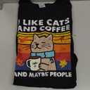 I Like Cats and Coffee and Maybe 3 People, Cats Lover Women T-Shirt XL
