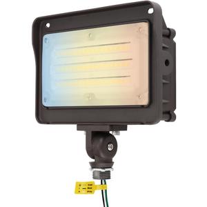 Kadision LED Flood Light Outdoor, 50W/40W/30W 6500lm 3000K/4000K/5000K Selectable, Dusk-to-Dawn Photocell, IP65 Waterproof Adjustable Knuckle Mount Security Lights, 100-277V ETL Listed 1-Pack (Brown)