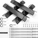 Uniflasy Grill Replacement Part for Kitchenaid 720-0954 720-0954GA 720-0733A 720-0745B, Kitchen Aid 4 Burner Grill Parts, 730-0733 730-0733A 730-0954GA Gas Burner, Heat Plate and Grill Ignitor Wires