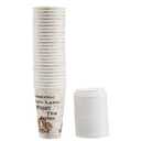 Amazon Basics Disposable Hot Paper Coffee Cups with Lids, To Go, Caf Design, 16 oz, 100-Count