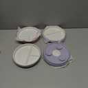 Elk and Friends Kids 6.7 Porcelain Divided Plates with Silicone Suction Sleeves | Suitable for Babies/Kids/Toddlers | Microwave & Dishwasher Safe | Non Slip | Snack Dishes | 4 Pack (Blush/Lilac/Sage/MistyBlue)