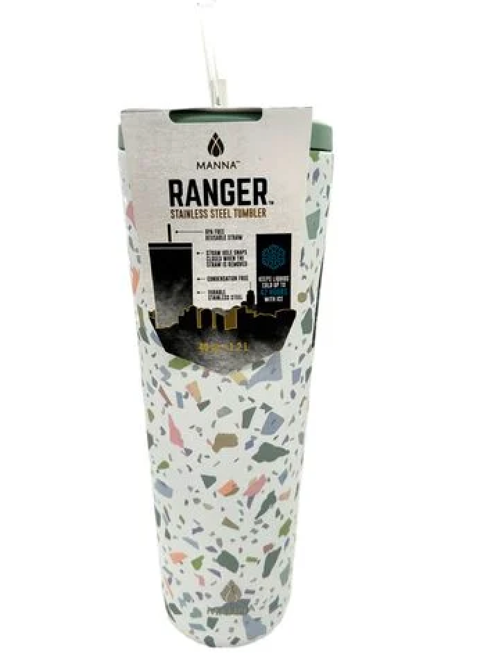 MANNA HYDRATION  40oz/1.2L Stainless Steel Ranger Tumbler - Green Terrazo