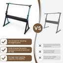 Adjustable Z-Style Piano Keyboard Stand for 54-88 Key Digital Pianos - Heavy-Duty Support with Height Markings, Tool-Free Assembly & Non-Slip Stability, Professional Piano Stand for Stage & Home Studio with More Comfortable Legroom