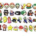 35Pcs Cartoon Croc Charms for Shoe, Cartoon Shoe Charms for Clogs Sandals Decoration, Pack Of 2