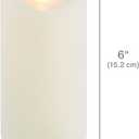 Mikasa White Realistic LED Flameless Pillar Candles, Set of 2 3x6 Inch