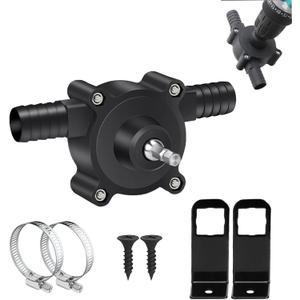 Electric Drill Pump - Self-Priming Transfer Pump Portable Hand Drill Powered Pump for Water Gasoline Oil Diesels Fluid Transfer Pump Quick Pumping Speed, Black