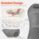 3-in-1 Electric Lumbar Support Pillow for Bed and Chair, Triple Fusion Back Massager with Heated, Vibration and Traction for Lower Back Pain Relief and Spine Support, Gray. | Triple Fusion Back Massager with Heated, Vibration and Traction for Bed and Chair, Gray