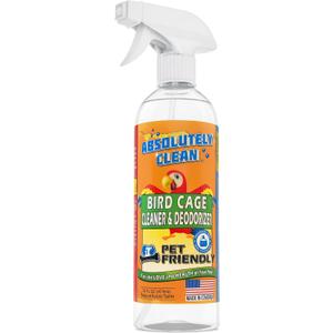 Absolutely Clean Amazing Bird Cage Cleaner and Deodorizer - Just Spray/Wipe - Safely & Easily Removes Bird Messes Quickly and Easily - Made in The US - Fragrance Free (16oz Pack of 1)