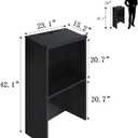 Podium Stand,Wooden Speaking Lectern,Lectern Podium for Classroom,Churches,Auditorium,Meeting Room,Reception Desk of Podium with Adjustable Shelf(Black)