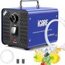 45,000mg/h Commercial Ozone Generator with 600mg/h Water Ozone - Smart Air & Water Purifier for Home, Car, Smoke, Pet Odor Removal, Fruit/Vegetable/Meat/Sea Food Cleaning